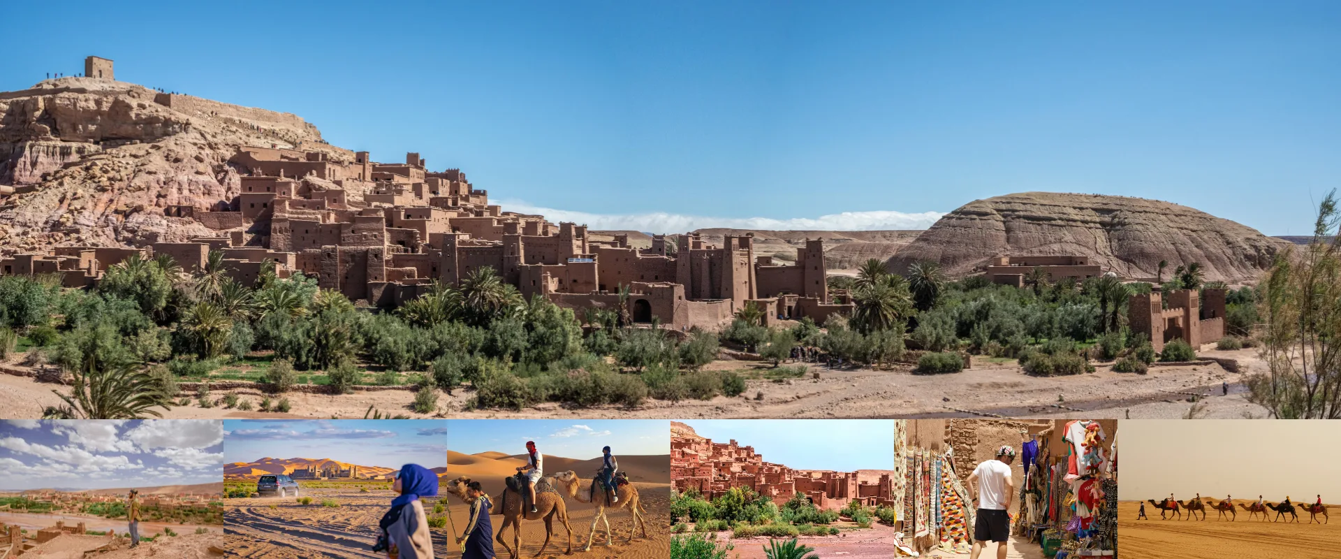 Morocco 6 day itinerary including Marrakech, Sahara Desert, Ait Benhaddou, Dades Valley, and Ouarzazate