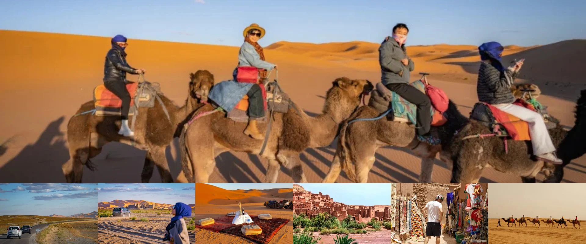 Tour from Marrakech to Fes crossing the Atlas Mountains and Sahara Desert landscapes in Morocco