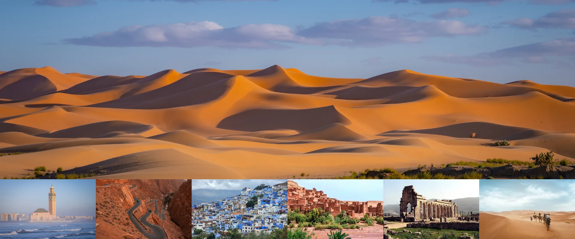 Travelers enjoying a 7 Day Morocco Tour Itinerary through the Sahara Desert, imperial cities, and the Atlas Mountains Discover Morocco in One Week